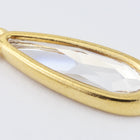 14mm Swarovski 2304 Crystal/Bright Gold TierraCast "Raindrop" Frame Drop (6 Pcs) #CK799-General Bead
