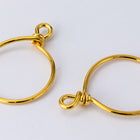 20mm Bright Gold TierraCast Brass Wire Hoop 17 Gauge (10 Pcs) #CK802-General Bead