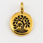 17mm Antique Gold TierraCast Bird in a Tree Charm (20 Pcs) #CK827-General Bead