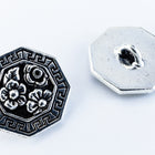 18mm Antique Silver TierraCast Blossom Button (10 Pcs) #CK833-General Bead