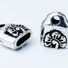 10mm Antique Silver TierraCast Blossom Crimp End Cap #CK837