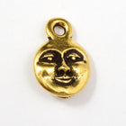 Antique Gold Tierracast Moon Face-General Bead