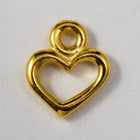 4.5mm x 8.25mm Antique Gold Tierracast Pewter Open Heart Charm #CKB026-General Bead
