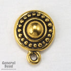 10mm Antique Gold Tierracast Pewter Beaded Ear Post-General Bead