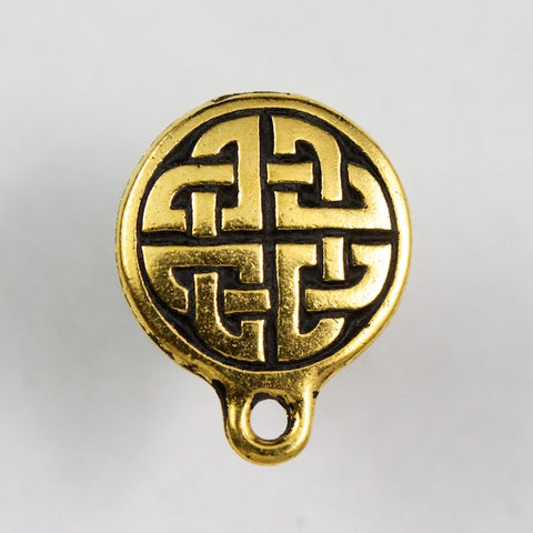 13mm Antique Gold TierraCast Pewter Celtic Ear Post #CK035