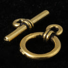10mm Antique Gold Tierracast Pewter Wrapped Toggle Clasp #CK048-General Bead
