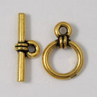 10mm Antique Gold Tierracast Pewter Wrapped Toggle Clasp #CK048-General Bead