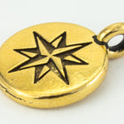 15mm Antique Gold Tierracast North Star Charm #CKB051-General Bead