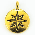 15mm Antique Gold Tierracast North Star Charm #CKB051-General Bead