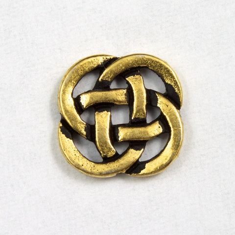 9.7mm Antique Gold Tierracast Pewter Celtic Knot Link-General Bead