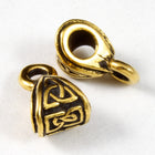 6mm x 9.5mm Antique Gold Tierracast Pewter Celtic Bail-General Bead