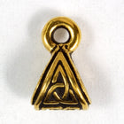 6mm x 9.5mm Antique Gold Tierracast Pewter Celtic Bail-General Bead