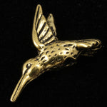 13mm x 19mm Antique Gold Tierracast Pewter Hummingbird Bead-General Bead
