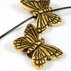 11.25mm x 15.75mm Antique Gold Tierracast Pewter Monarch Butterfly Bead-General Bead