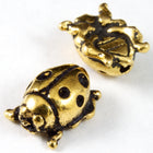 8mm x 10mm Antique Gold Tierracast Pewter Ladybug Bead-General Bead