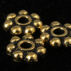 4mm Antique Gold Tierracast Pewter Beaded Daisy Spacer #CKB084-General Bead