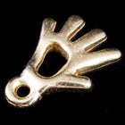 10mm Gold TierraCast Pewter Open Hand Charm #CK088