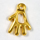 10mm Gold TierraCast Pewter Open Hand Charm #CK088