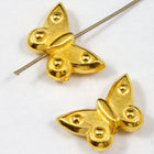 10mm x 15mm Gold TierraCast Pewter Butterfly Bead #CK099