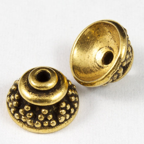 8mm Antique Gold "Bali" Tierracast Bead Cap-General Bead
