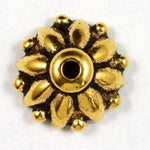 10mm Antique Gold Tierracast Pewter Dharma Bead Cap #CKB113-General Bead