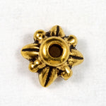 5mm Antique Gold Tierracast Leaf Bead Cap-General Bead