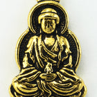 21mm Antique Gold Tierracast Pewter Buddha Charm #CKB117-General Bead