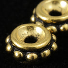 6mm Antique Gold Tierracast Pewter Beaded Bead-General Bead