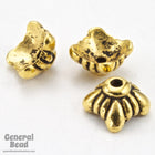 6mm Antique Gold Tierracast Square Bead Cap-General Bead