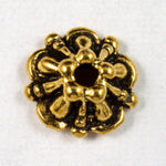 8mm Antique Gold "Tiffany" Tierracast Bead Cap-General Bead