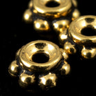 5mm Antique Gold Tierracast Beaded Spacer Bead-General Bead