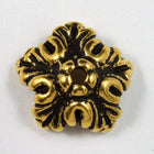 10mm Antique Gold Tierracast Oak Leaf Bead Cap-General Bead