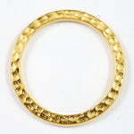 25mm Antique Gold Tierracast Hammered Round Link-General Bead