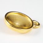 18mm x 14mm Bright Gold Setting for 12mm Swarovski Rivoli #CKB169-General Bead