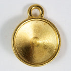 18mm x 14mm Bright Gold Setting for 12mm Swarovski Rivoli #CKB169-General Bead