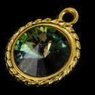 20mm x 16mm Bright Gold Twisted Setting for 12mm Swarovski Rivoli (All Colors) #CKB170-General Bead