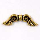 7mm x 21mm Antique Gold Tierracast Angel Wings-General Bead