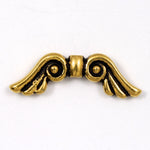 7mm x 21mm Antique Gold Tierracast Angel Wings-General Bead