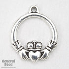 20mm Antique Silver Tierracast Claddagh Charm-General Bead