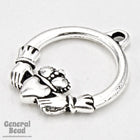 20mm Antique Silver Tierracast Claddagh Charm-General Bead