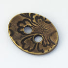 18mm Antique Brass Tierracast Jardin 2 Hole Button (20 Pcs) #CKB230-General Bead