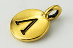 17mm Antique Gold Tierracast Pewter Lambda Charm #CKB243-General Bead