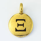 17mm Antique Gold Tierracast Pewter Xi Charm #CKB244-General Bead