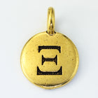 17mm Antique Gold Tierracast Pewter Xi Charm #CKB244-General Bead