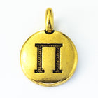 17mm Antique Gold Tierracast Pewter Pi Charm #CKB245-General Bead