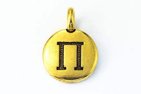 17mm Antique Gold Tierracast Pewter Pi Charm #CKB245-General Bead