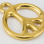19mm Bright Gold Tierracast Peace Charm #CKB281-General Bead