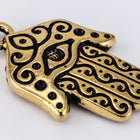 26.5mm Antique Gold Tierracast Hamsa Charm #CKB284-General Bead