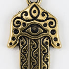26.5mm Antique Gold Tierracast Hamsa Charm #CKB284-General Bead