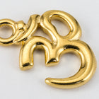 18mm Bright Gold Tierracast "Om" Charm #CKB287-General Bead